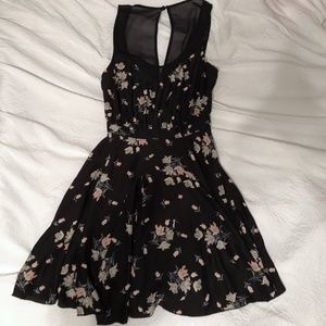 Urban Outfitters Black Flowered Dress